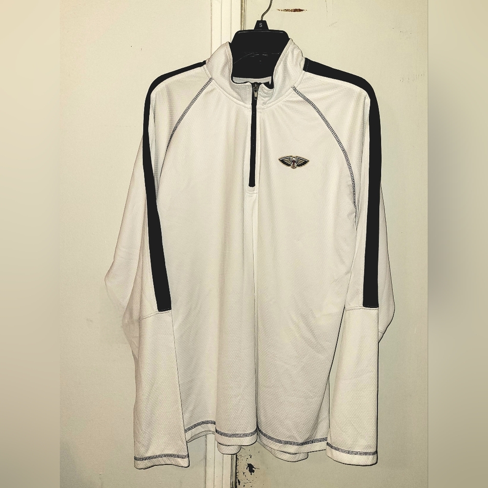 NBA New Orleans 1/4 Zip Fleece Performance Jacket Size XL